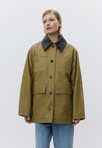 Пальто из искусственной кожи