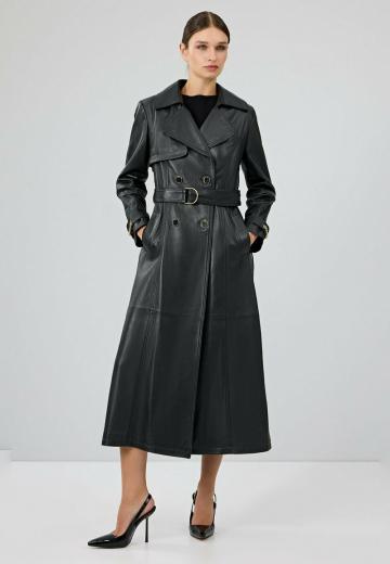 Кожаное пальто
