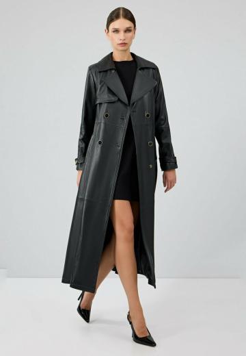 Кожаное пальто