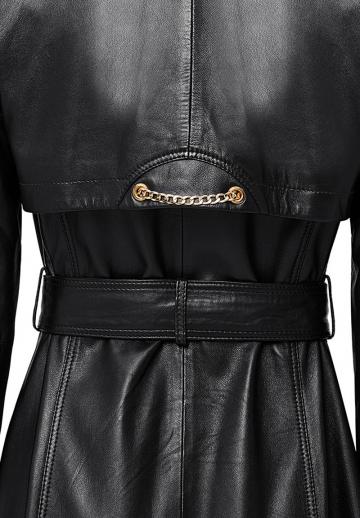 Кожаное пальто