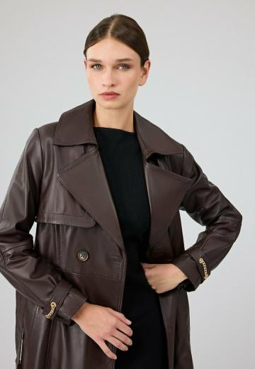 Кожаное пальто