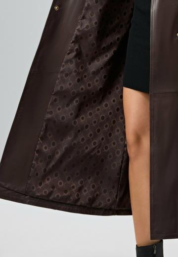 Кожаное пальто