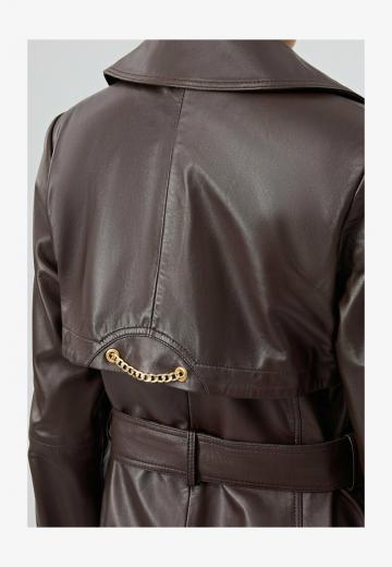 Кожаное пальто