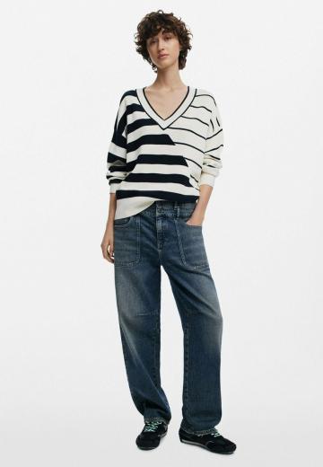 Пуловер в полоску