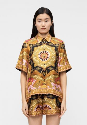 Атласная блузка