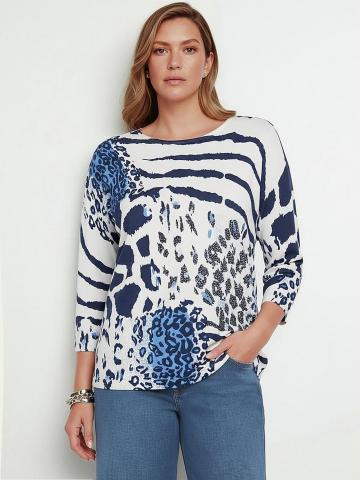 Пуловер с круглым вырезом