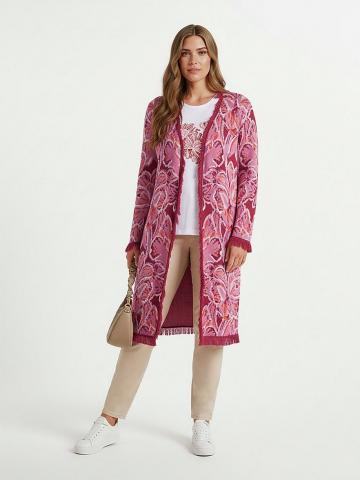 Длинный вязаный кардиган