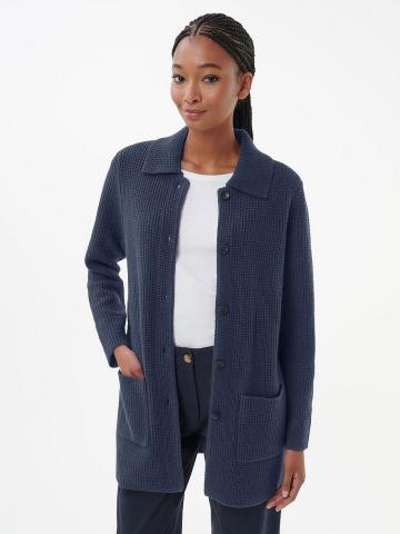 Длинная вязаная кофта