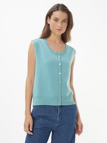 Вязаная жилетка