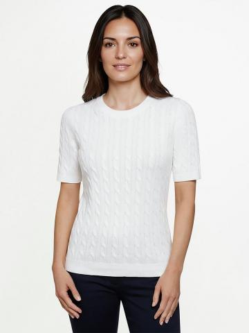 Пуловер с круглым вырезом