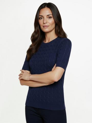 Пуловер с круглым вырезом