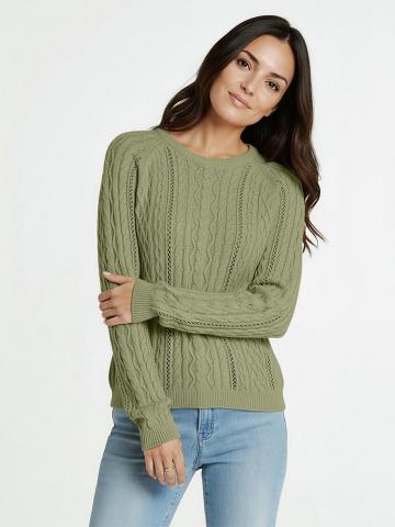 Пуловер с круглым вырезом