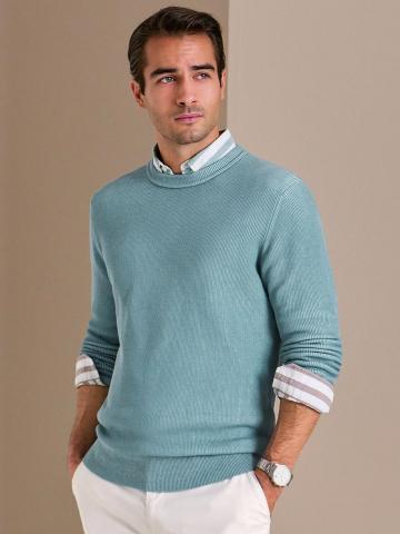 Пуловер с круглым вырезом