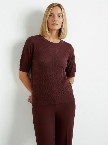 Пуловер с круглым вырезом