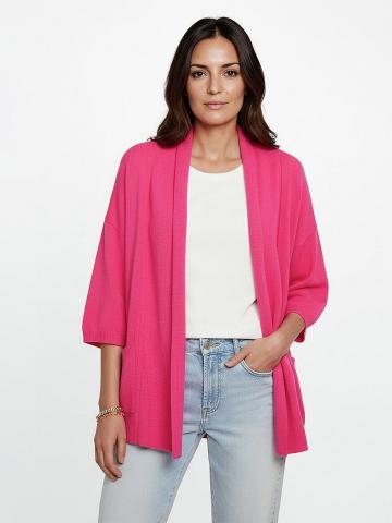 Длинная вязаная кофта