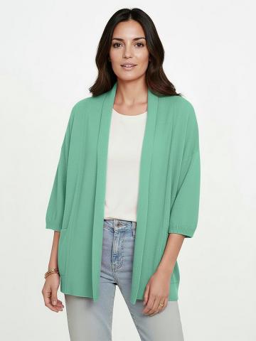 Длинная вязаная кофта