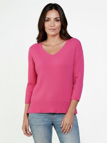 Пуловер с вырезом V