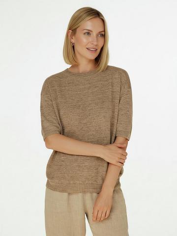 Пуловер с круглым вырезом