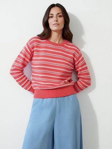 Пуловер с круглым вырезом