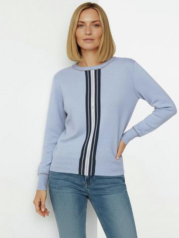 Пуловер с круглым вырезом