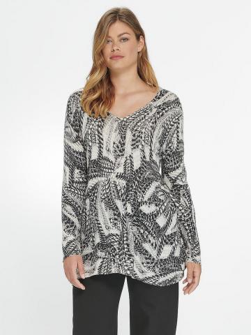 Пуловер с вырезом V