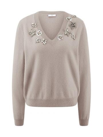 Пуловер с вырезом V