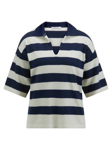 Пуловер с воротником поло