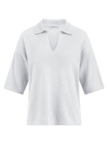 Пуловер с воротником поло