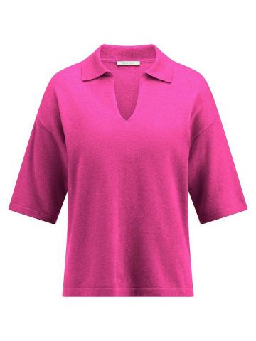 Пуловер с воротником поло