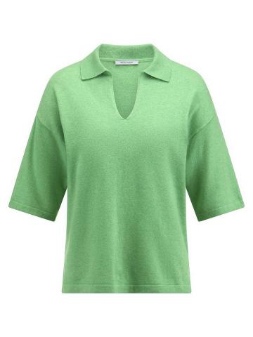 Пуловер с воротником поло