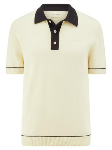 Пуловер с воротником поло