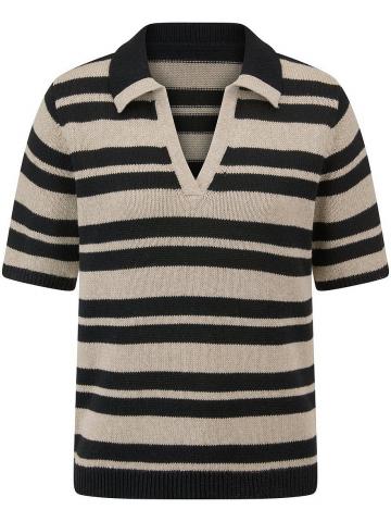 Пуловер с воротником поло