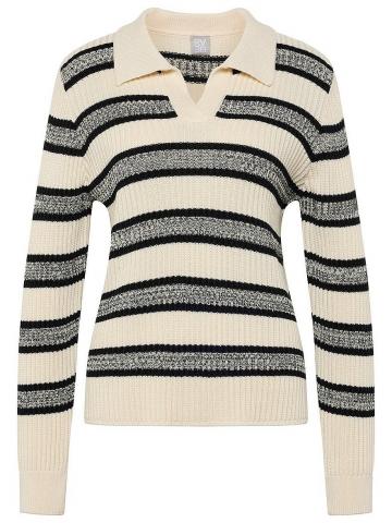 Пуловер с воротником поло