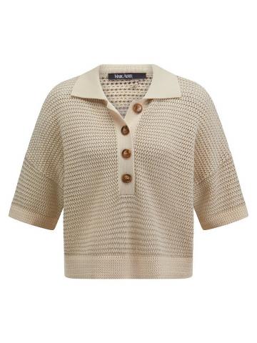 Пуловер с воротником поло