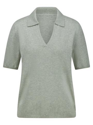 Пуловер с воротником поло