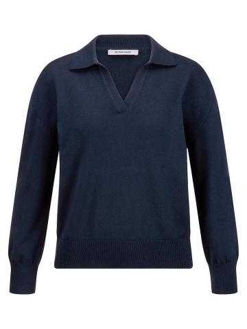 Пуловер с воротником поло