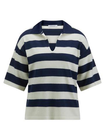 Пуловер с воротником поло