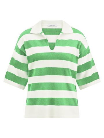 Пуловер с воротником поло