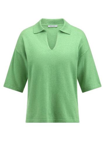 Пуловер с воротником поло