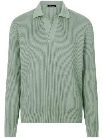 Пуловер с воротником поло