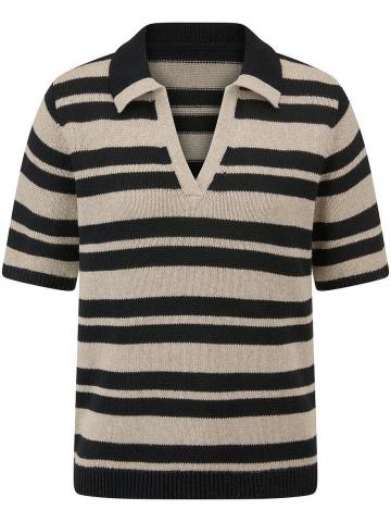 Пуловер с воротником поло