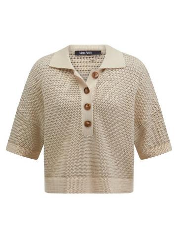 Пуловер с воротником поло