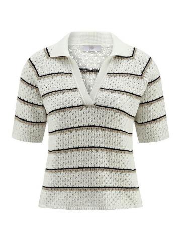 Пуловер с воротником поло