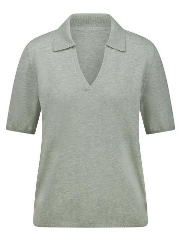 Пуловер с воротником поло