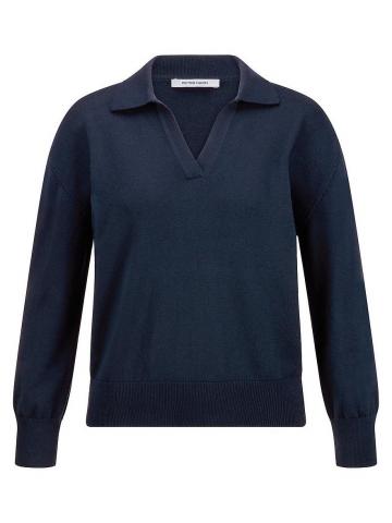 Пуловер с воротником поло