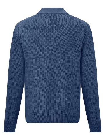 Пуловер с воротником поло