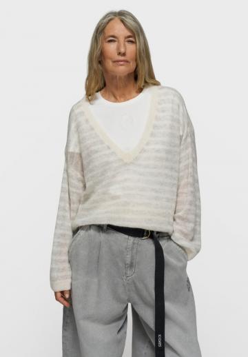 Пуловер в полоску