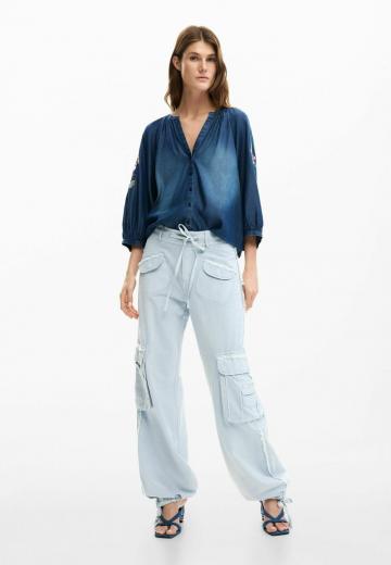 Джинсовая блузка