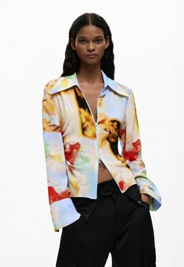 Атласная блузка
