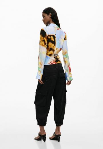 Атласная блузка